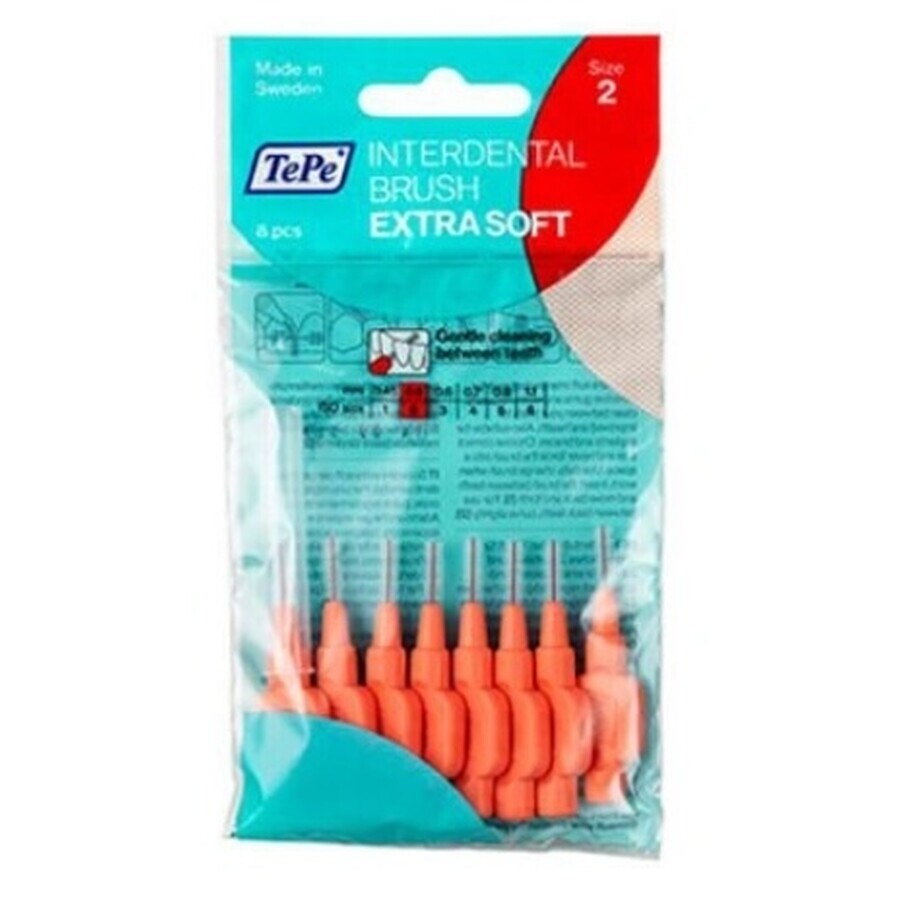 Boutique TePe, brosses à dents extra douces 0.5mm rot, 8 pcs TePe, brosses à dents extra douces 0.5mm rot, 8 pcs
