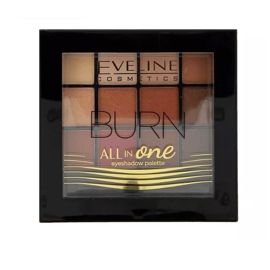 Eveline All In One Palette di ombretti 12 colori 03 Burn 12g