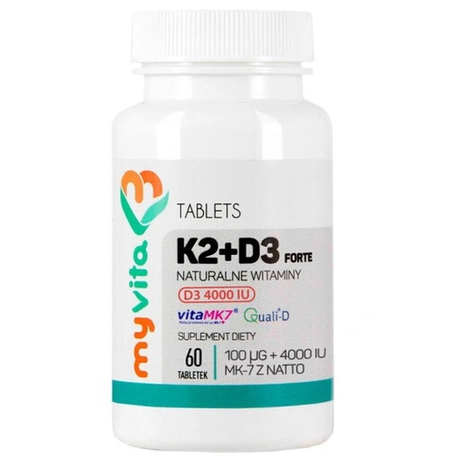 MyVita, Vitamin K2 + D3 Forte, 60 tablets