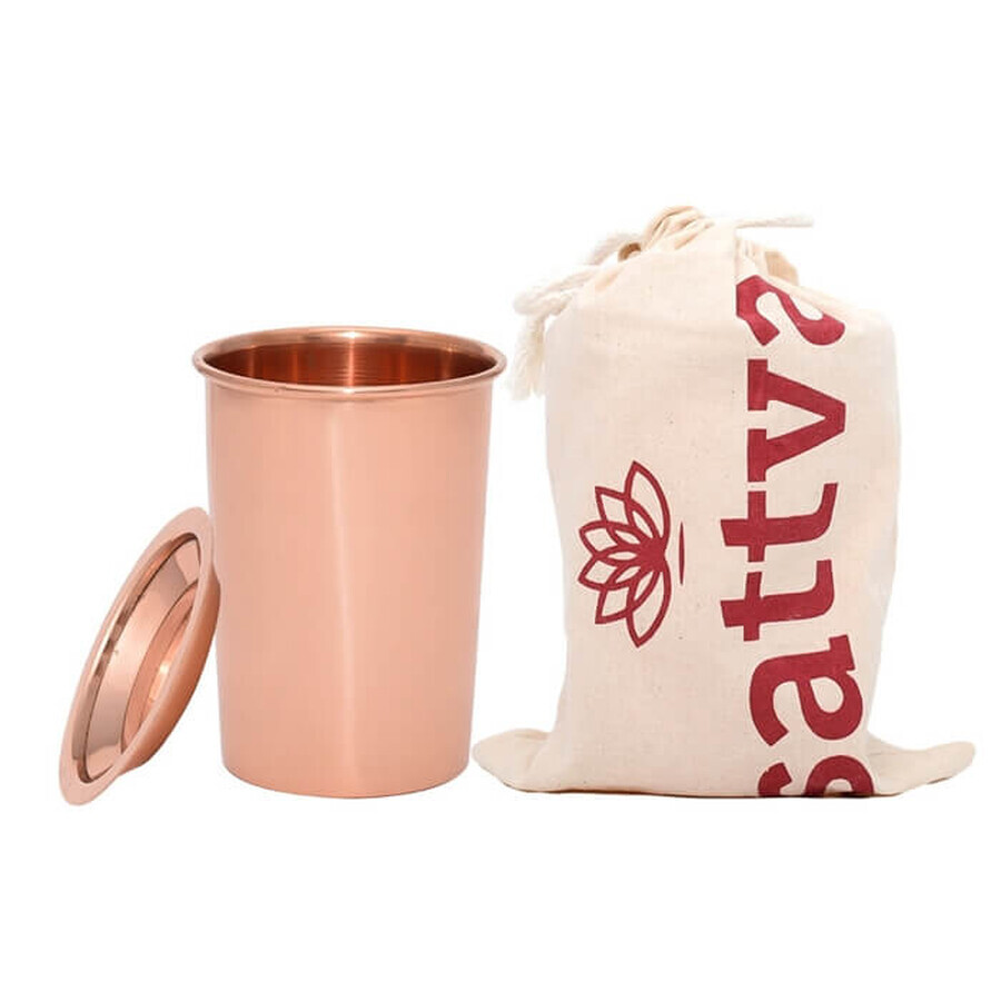 Sattva Copper mug with gadka lid, 350ml