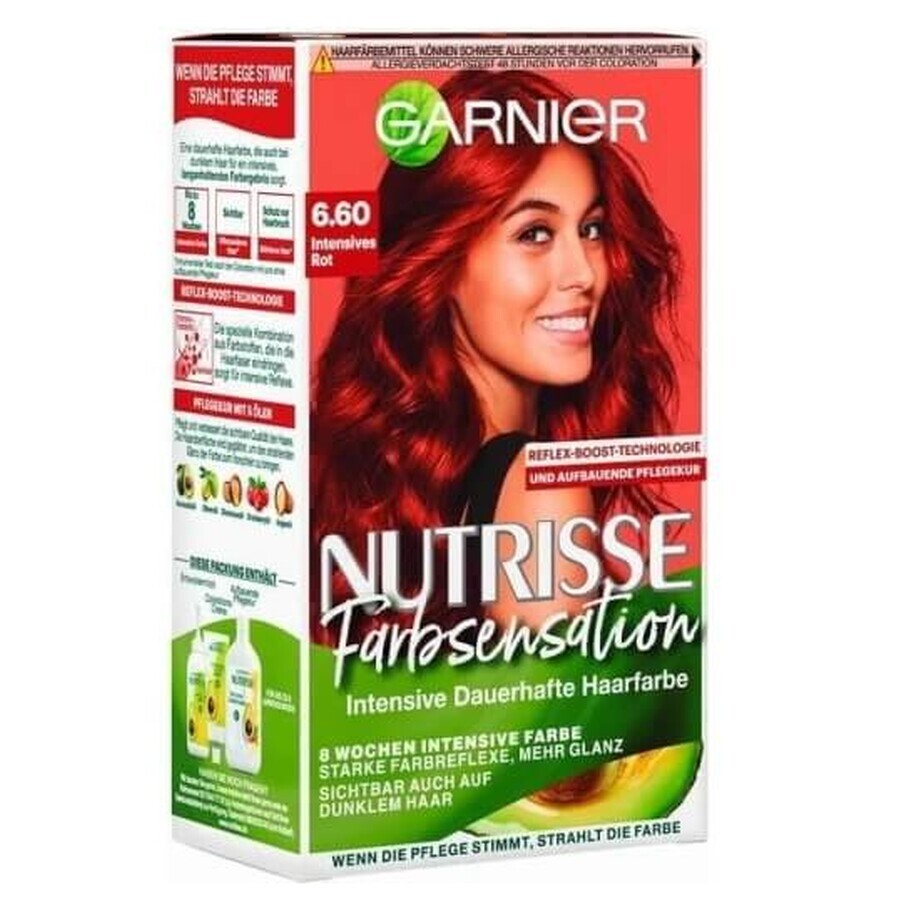 Garnier Nutrisse, 6.60 Intensivrot, Waxing Hair Color