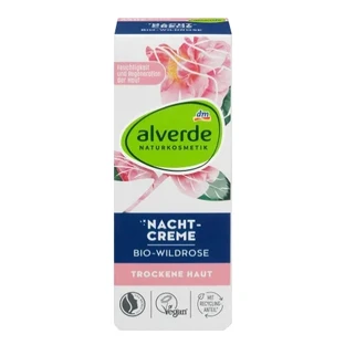 Alverde, Bio-wildrose, Crème de nuit, 50ml