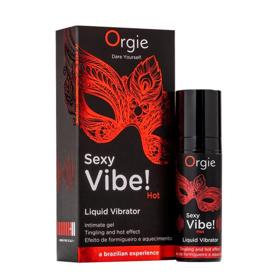 Orgie Sexy Vibe! Hete, verwarmende, elegante stimulerende vloeibare vibrator, 15ml