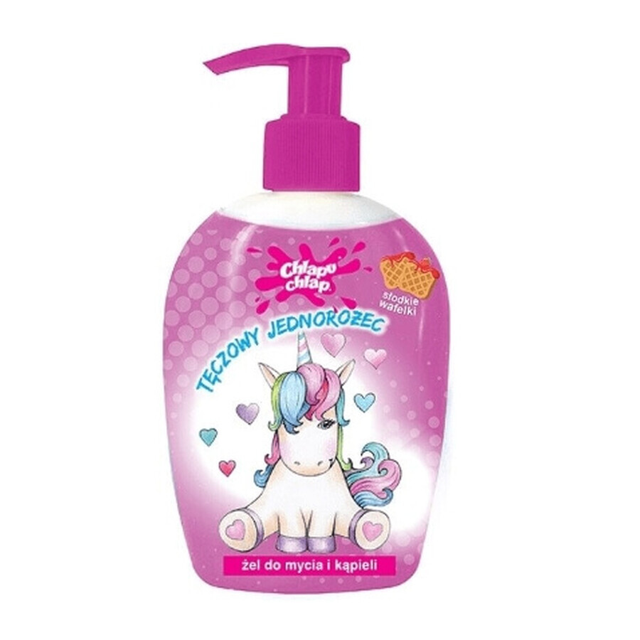 Chlapu Chlap Chlap Rainbow Rainbow Unicorn for washing and bathing Sodkie Waffles, 236 ml