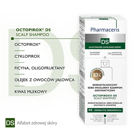 Pharmaceris Octopirox DS Dermatologische enzymatische sebo-micellaire shampoo, 125 ml