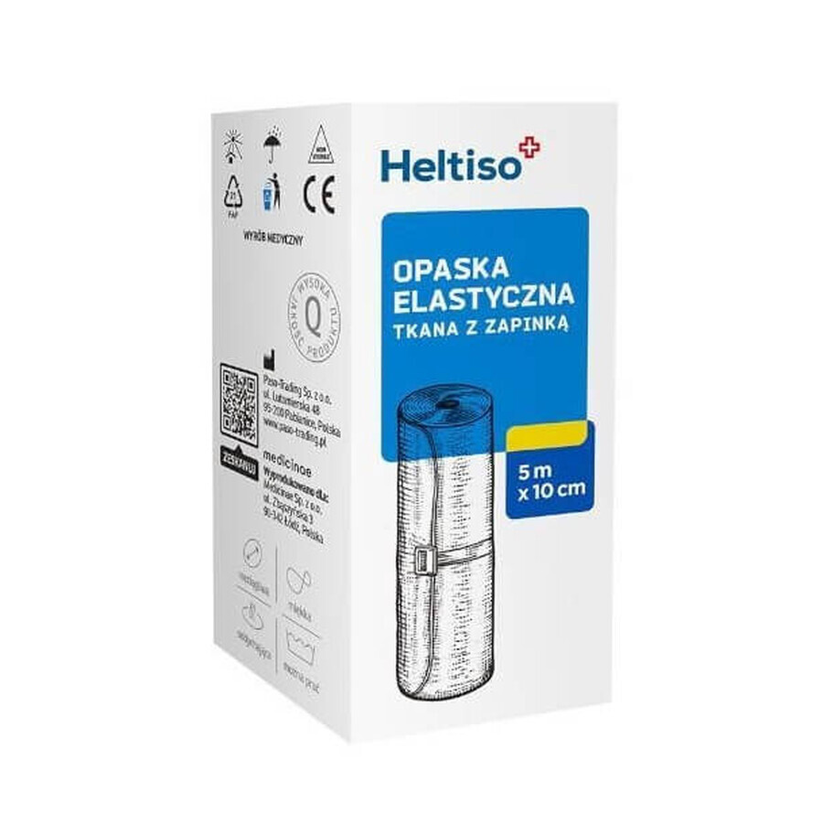 Heltiso, Woven elastic band with zipper 5m x 10cm, 1 pc - Long lasting!