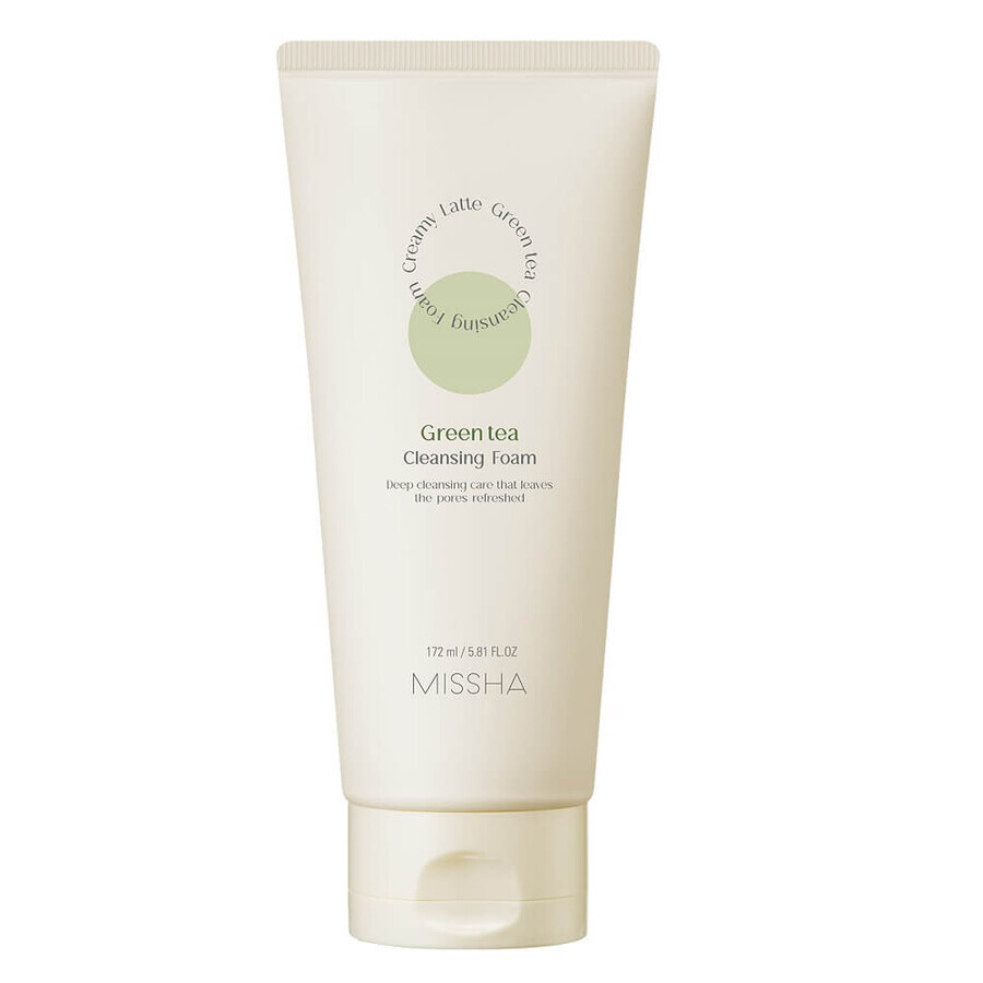 Boutique Missha Green Tea Creamy Facial Cleansing Mousse nettoyante pour le visage 172ml Missha Green Tea Creamy Facial Cleansing Mousse nettoyante pour le visage 172ml