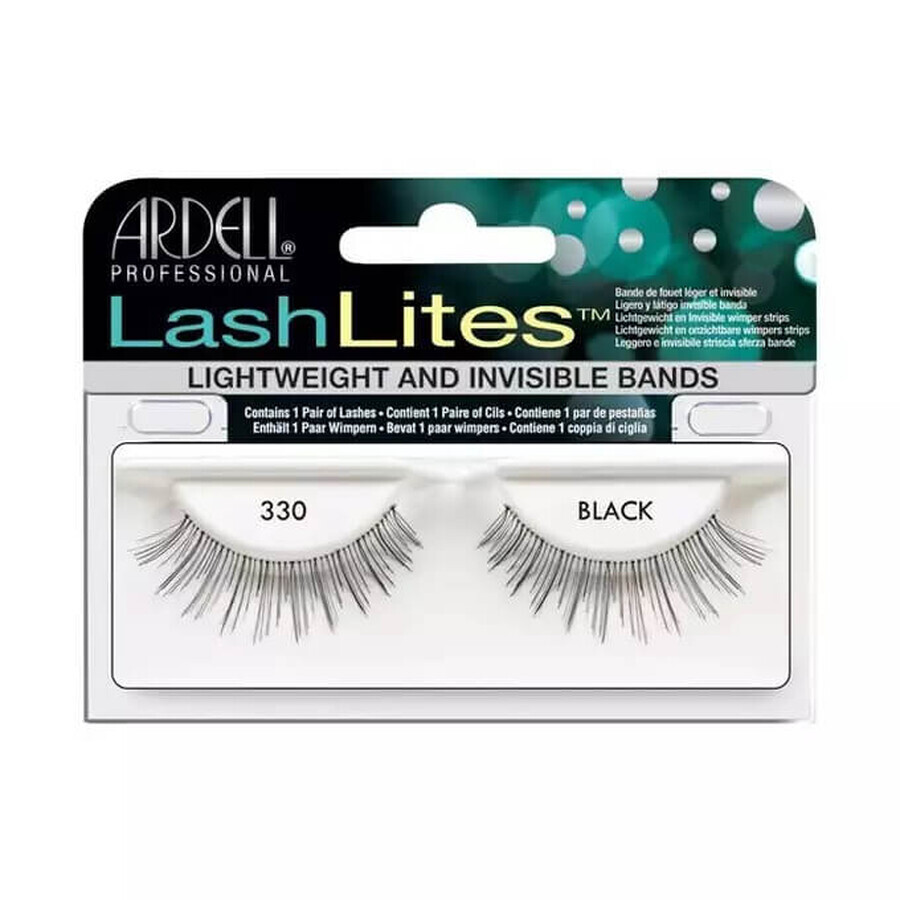 Ardell Lash Lites Coppia di ciglia finte su striscia 330 Nero