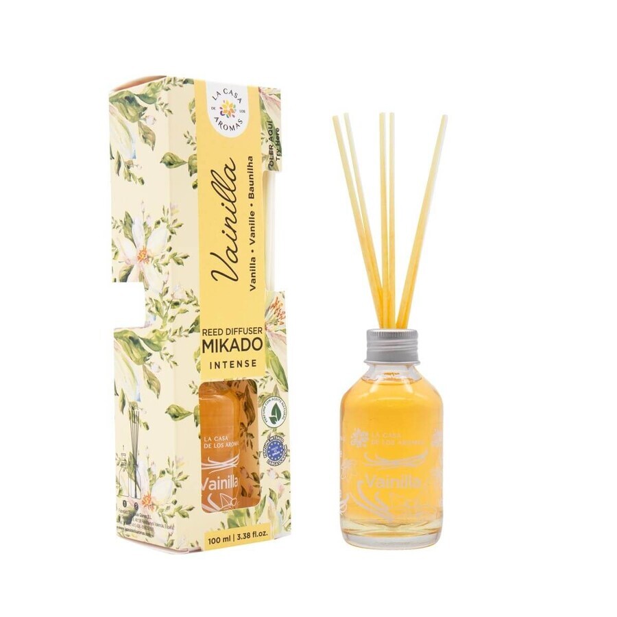 La Casa de los Aromas Mikado Intense Geurstokjes Vanille, 100ml