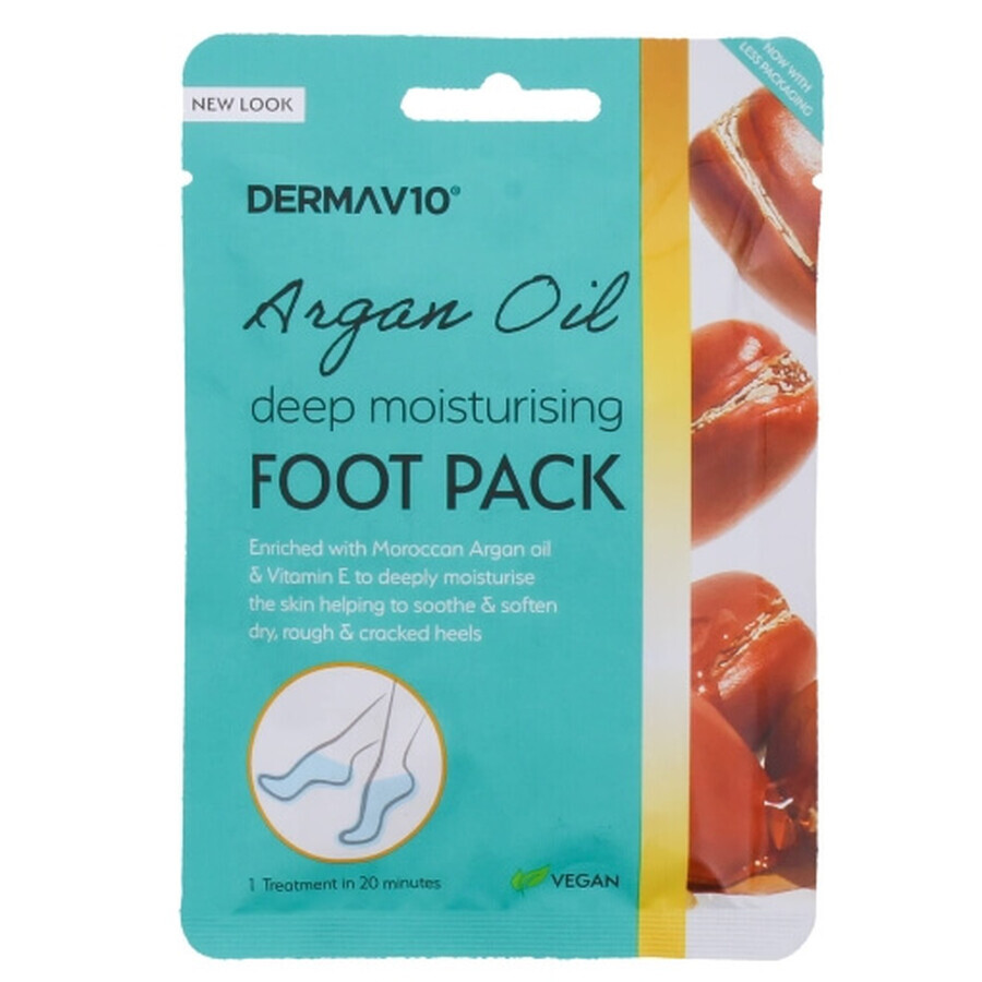 Cumpără Derma V10 Mască pentru picioare cu ulei de argan, 1 buc Derma V10 Mască pentru picioare cu ulei de argan, 1 buc