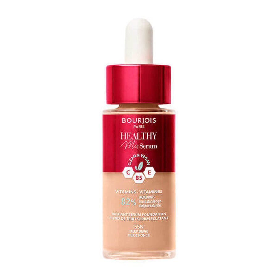 Bourjois Healthy Mix Moisturizing and Diffusing Face Primer-Serum 55N Deep Beige, 30ml