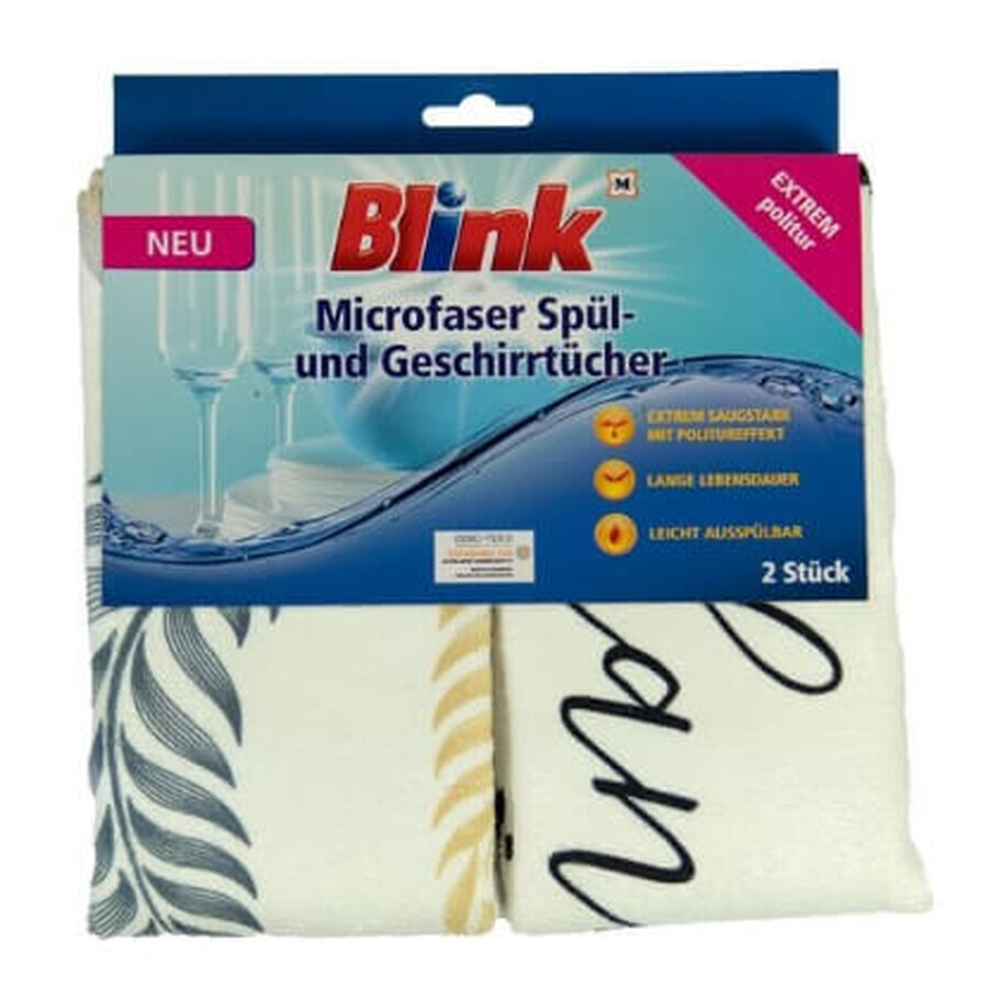 Cepillo lavavajillas de microfibra Blink, 2 piezas