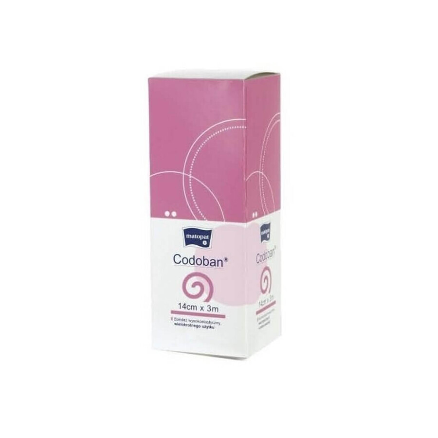 Elastic bandage, Codoban, 3m x 14cm, 1 pc - Long term!
