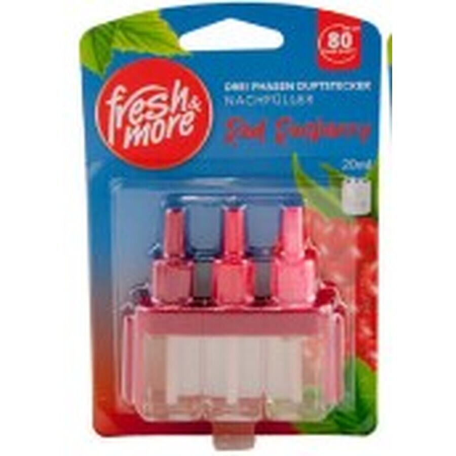 Fresh amp ; more, recharge framboise rouge, 3x 20ml