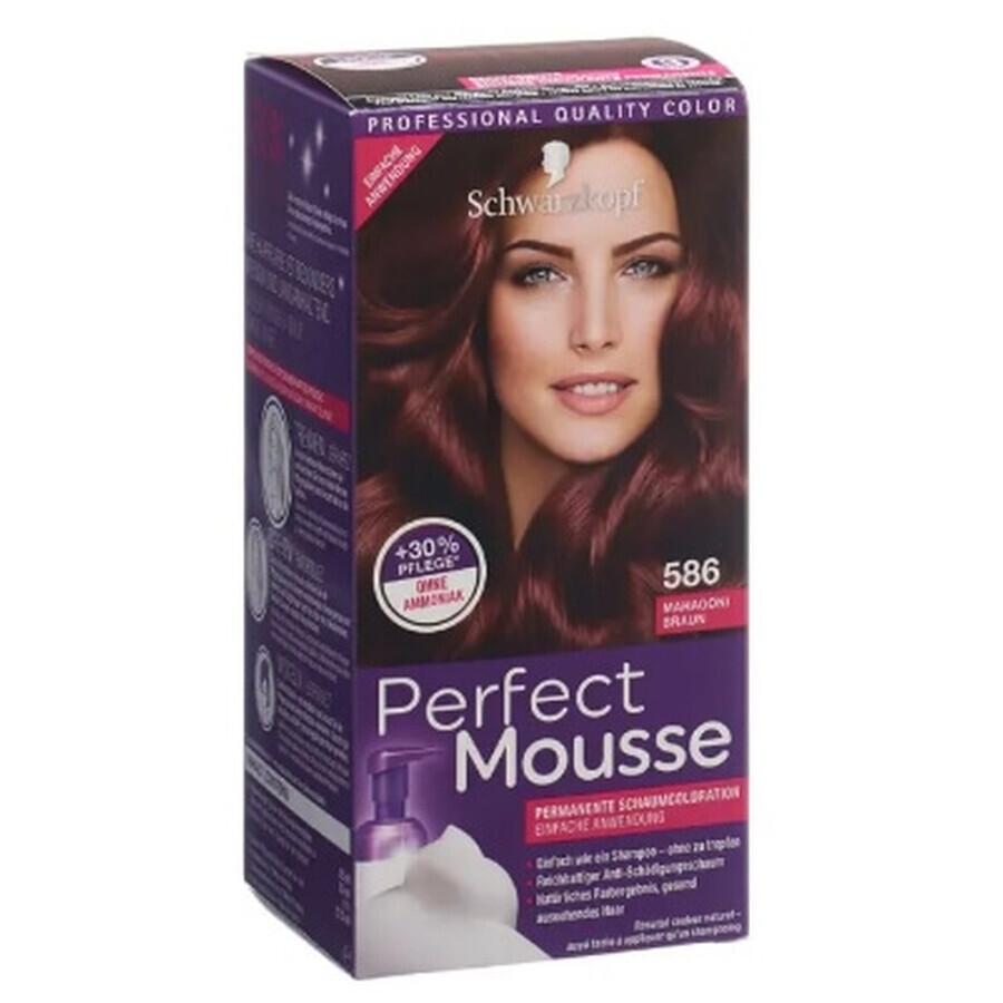 Schwarzkopf Perfect Mousse Foam Wax Colour 586 Mahagoni Braun