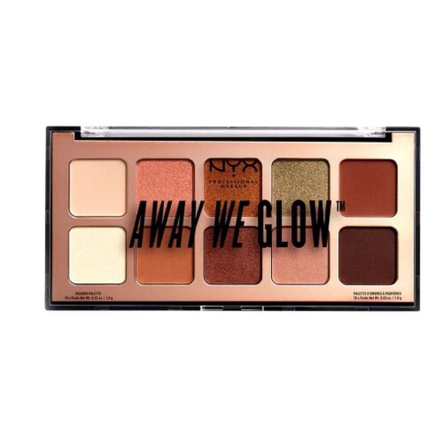 NYX, Lidschattenpalette, Away We Glow, 02 Hooked on glow, 10g