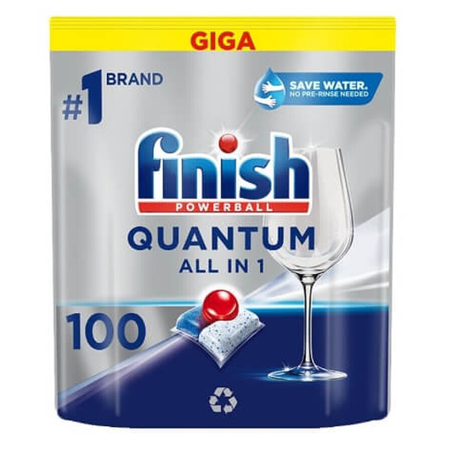 Finish, Quantum All in 1 Dishwashing capsules, 100 pieces
