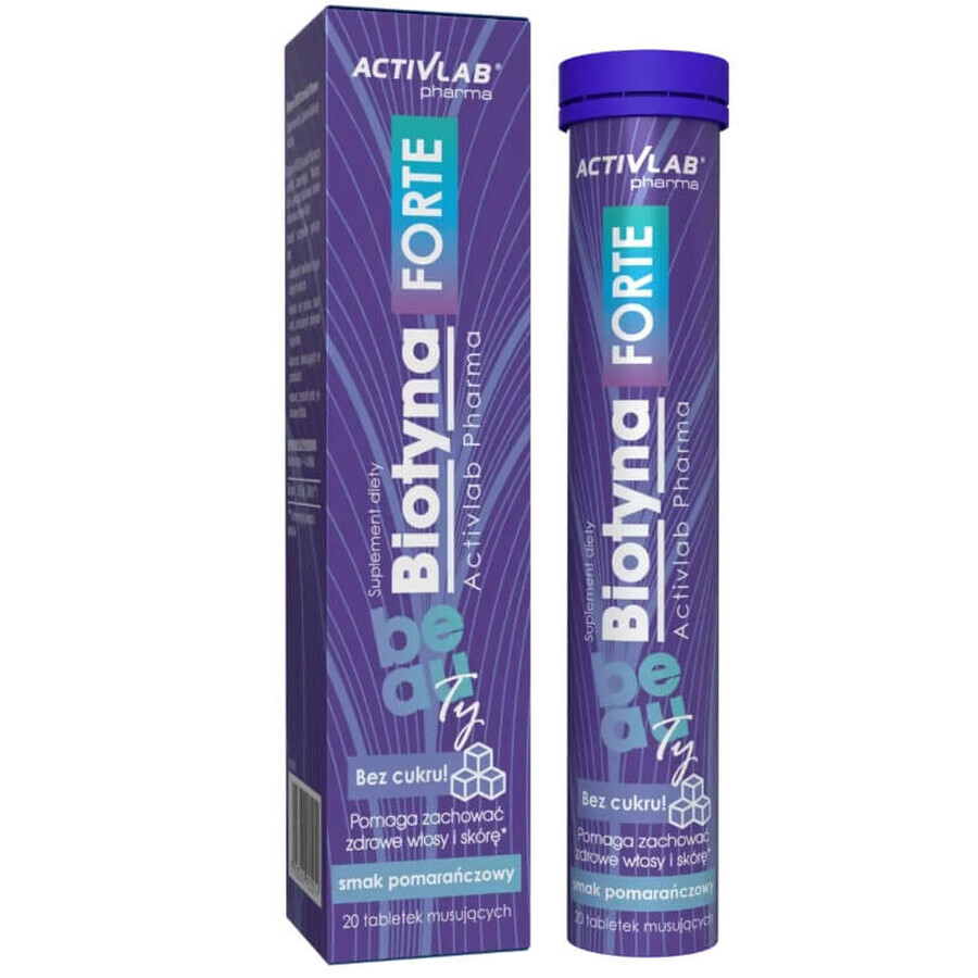 ActivLab Pharma, Biotin Forte, goût orange, 20 comprimés