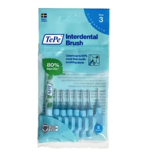 TePe original toothbrushes 0.6mm blue, 8 pcs.