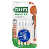 Sunstar GUM Trav-Ler, midzzyg toothbrush 0.9 mm 1412, 4 pieces