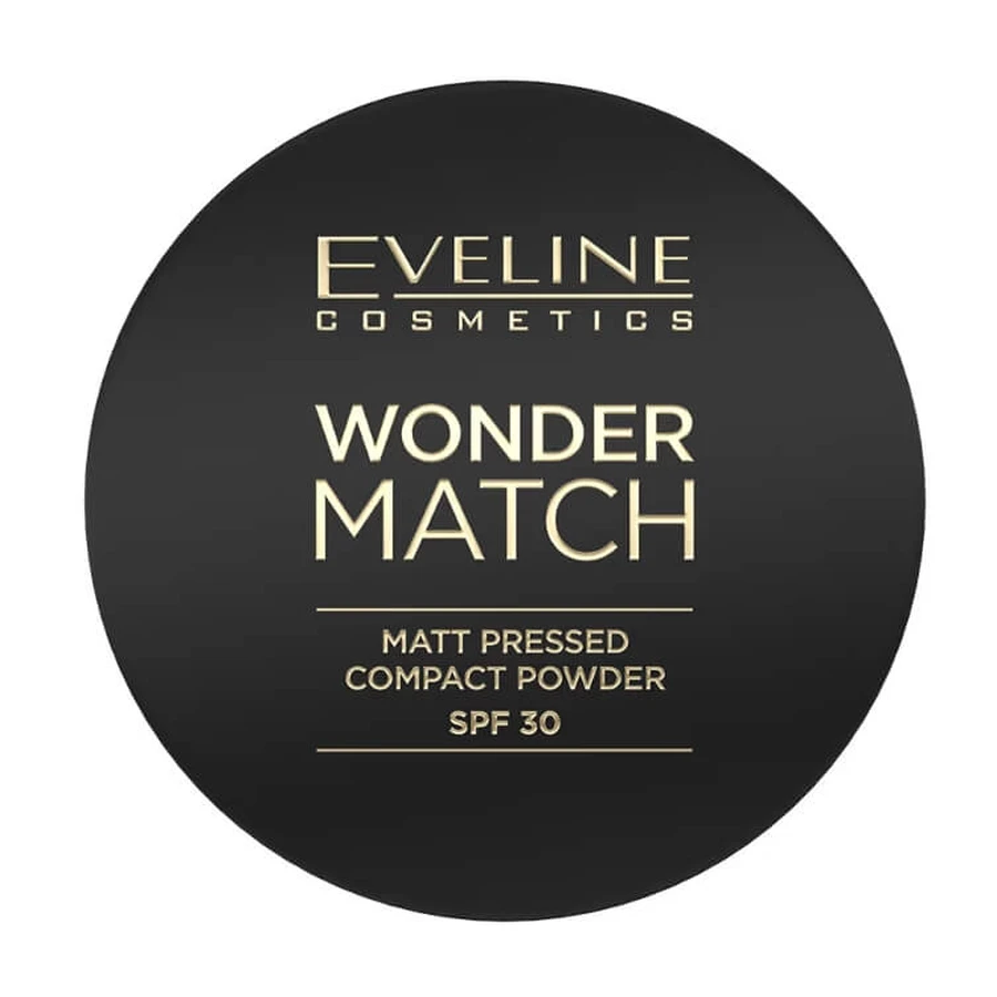 Eveline Cosmetics, Wonder Match, Gepresstes mattes Puder mit SPF 30 Nr. 02, 8 g
