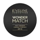 Eveline Cosmetics, Wonder Match, Gepresstes mattes Puder mit SPF 30 Nr. 02, 8 g