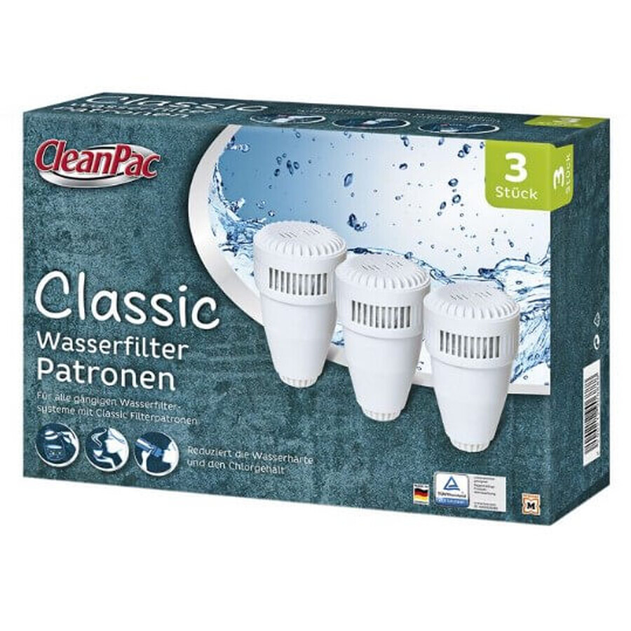 CleanPac, Classic, Cartuchos filtrantes, 3 piezas