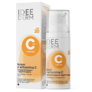 Idea Derm, Crème éclaircissante et raffermissante avec vitamine C SPF 30, 50 ml