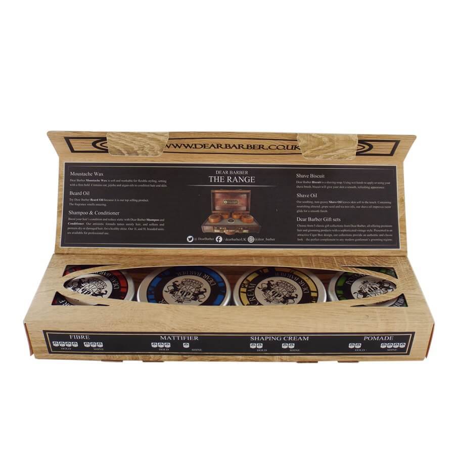 Dear Barber Wax Styling Kit Fibra+Ammorbidente+Modellante+Pomata, 4x20 ml