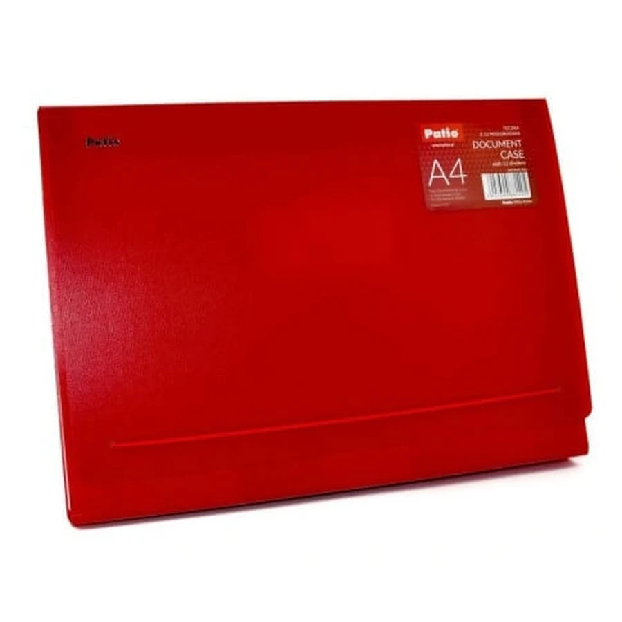 Folder with dividers A4, red