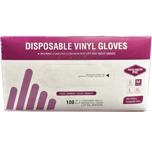 Guantes de vinilo talla M, 100 unidades