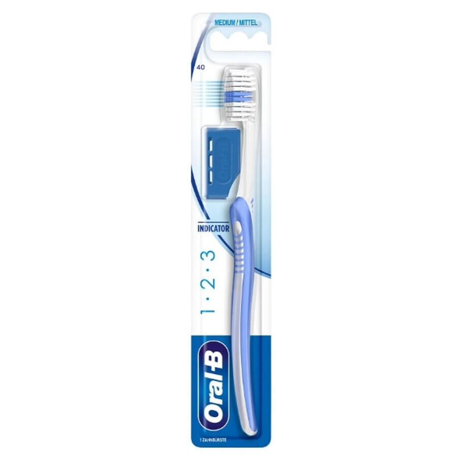 Oral-B, Indicator, Brosse à dents, moyenne, 1 pièce