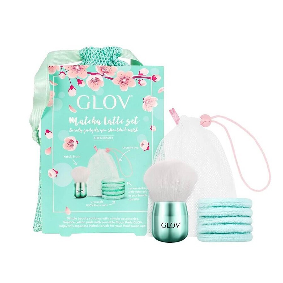Glov Matcha Matcha Latte Latte Set Moon Pads 5pcs + Pad + Pouch