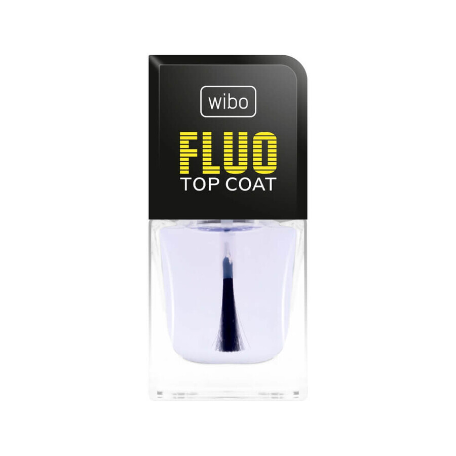 Wibo Fluo Top Coat Top de unghii transparent, 8.5ml