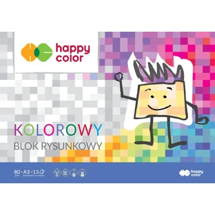 Blocco da disegno Happy Color, colore A3, 15 fogli