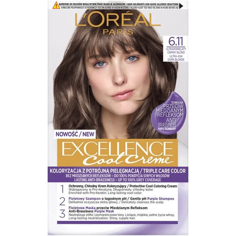 L'Oreal Paris Excellence Cool Creme Wax Colour 6.11 Blond ultra donker