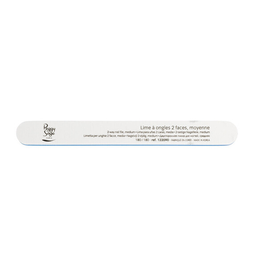 Buy Peggy Sage double-sided straight nail file 180/180 white, 1 pc Peggy Sage double-sided straight nail file 180/180 white, 1 pc