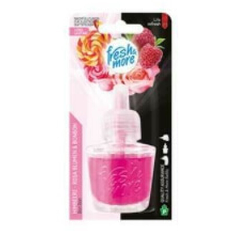 Fresh amp; More, ricarica deodorante per ambienti, fiori rosa lampone, 19 ml