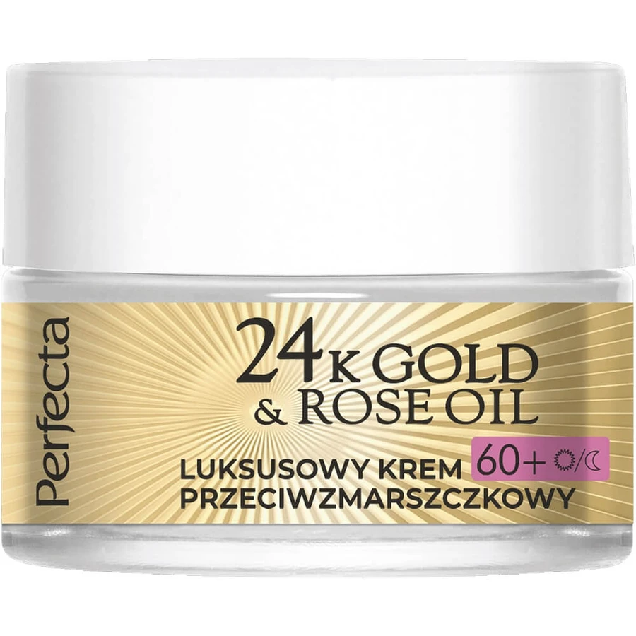 Perfecta 24K Gold amp; Rosenöl Luxus Anti-Falten Tages- und Nachtcreme 60+, 50ml