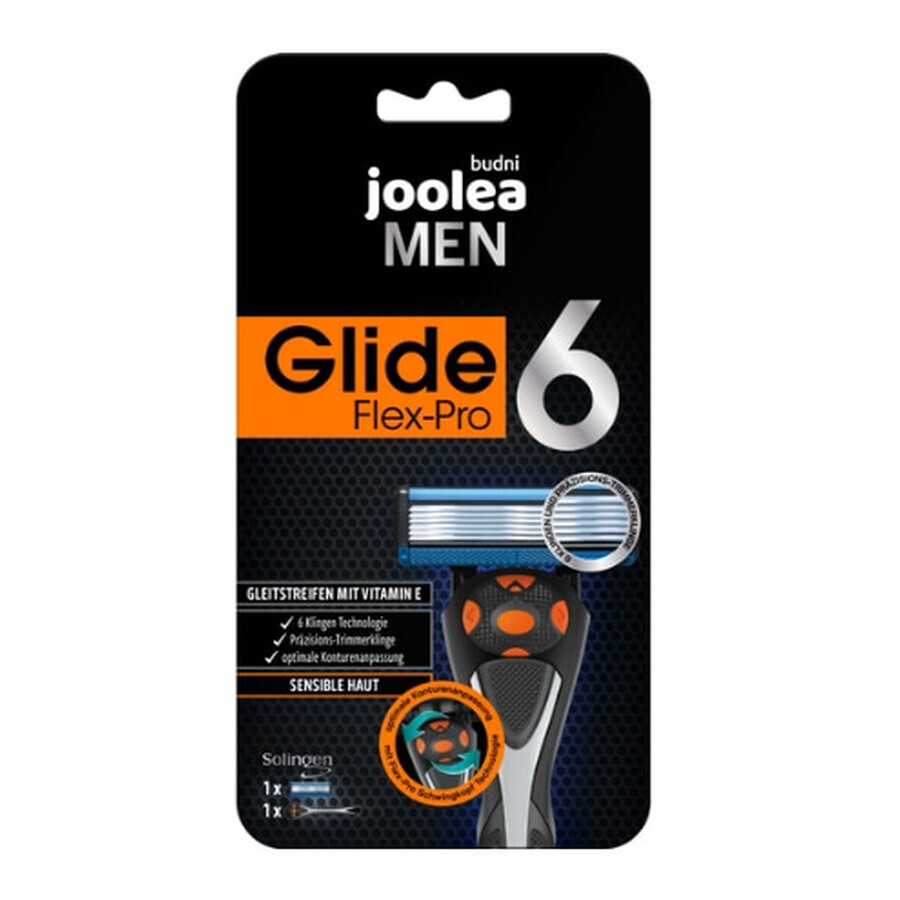 Joolea Men Glide Flex-Pro 6, Rasierer für hellen Teint + Ersatzpatrone