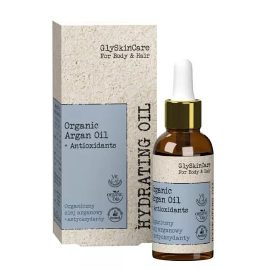 Cumpără GlySkinCare pentru corp și păr Ulei organic de argan + antioxidanți, 30 ml GlySkinCare pentru corp și păr Ulei organic de argan + antioxidanți, 30 ml