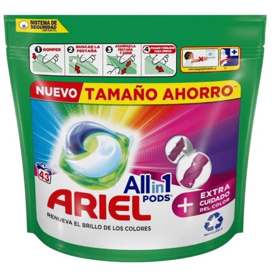 Ariel, Tout en 1 Pods, Colour Wash Pods, 43 pièces