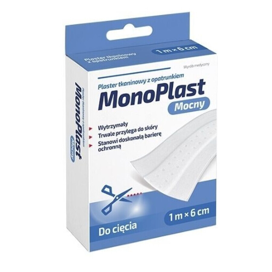 Santé familiale MonoPlast MonoPlast 1m x 6cm patch textile - Longue durée !