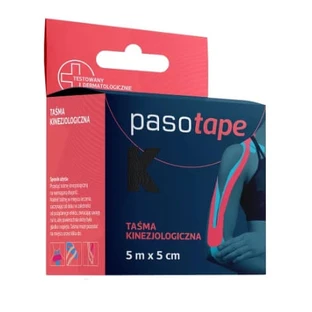 Pasotape Schwarzes kinesiologisches Band 5m x 5cm - Langfristig!