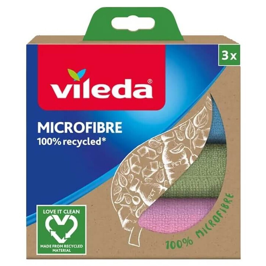 Vileda, cârpă microfibră, 3 bucăți