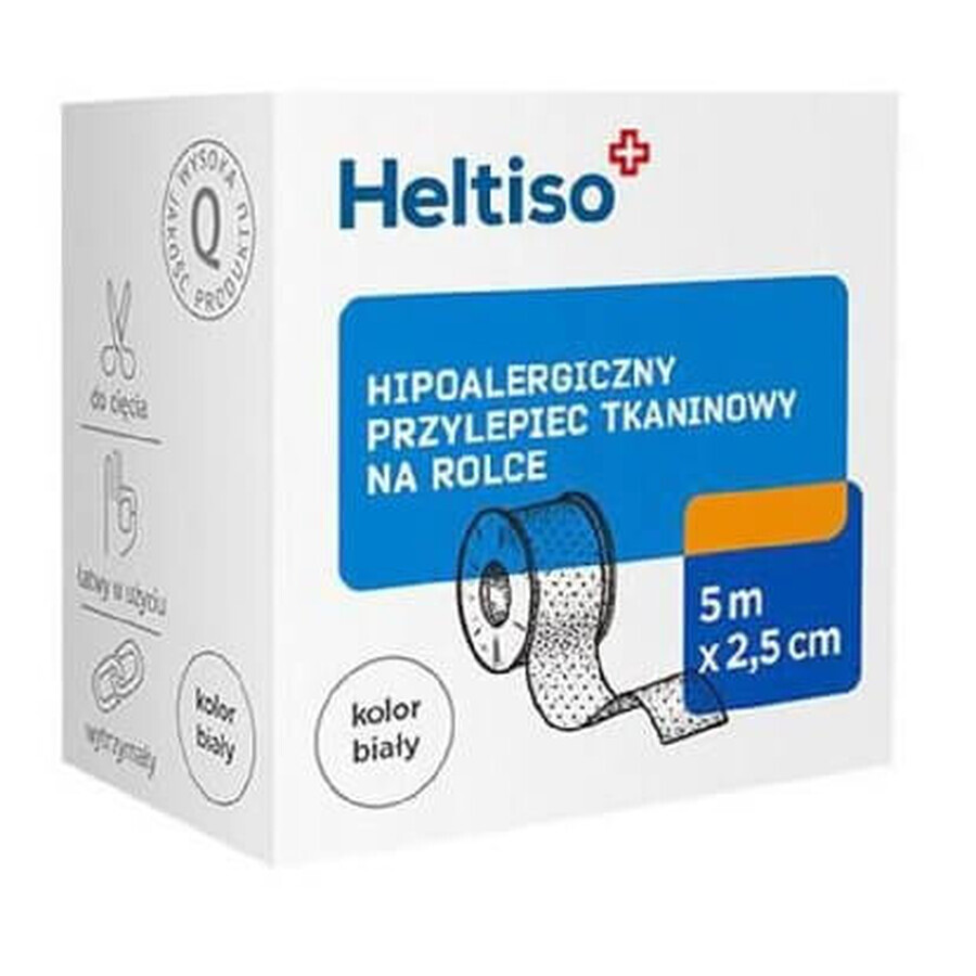 Heltiso, Bande adhésive 5m x 2,5cm - Longue durée !