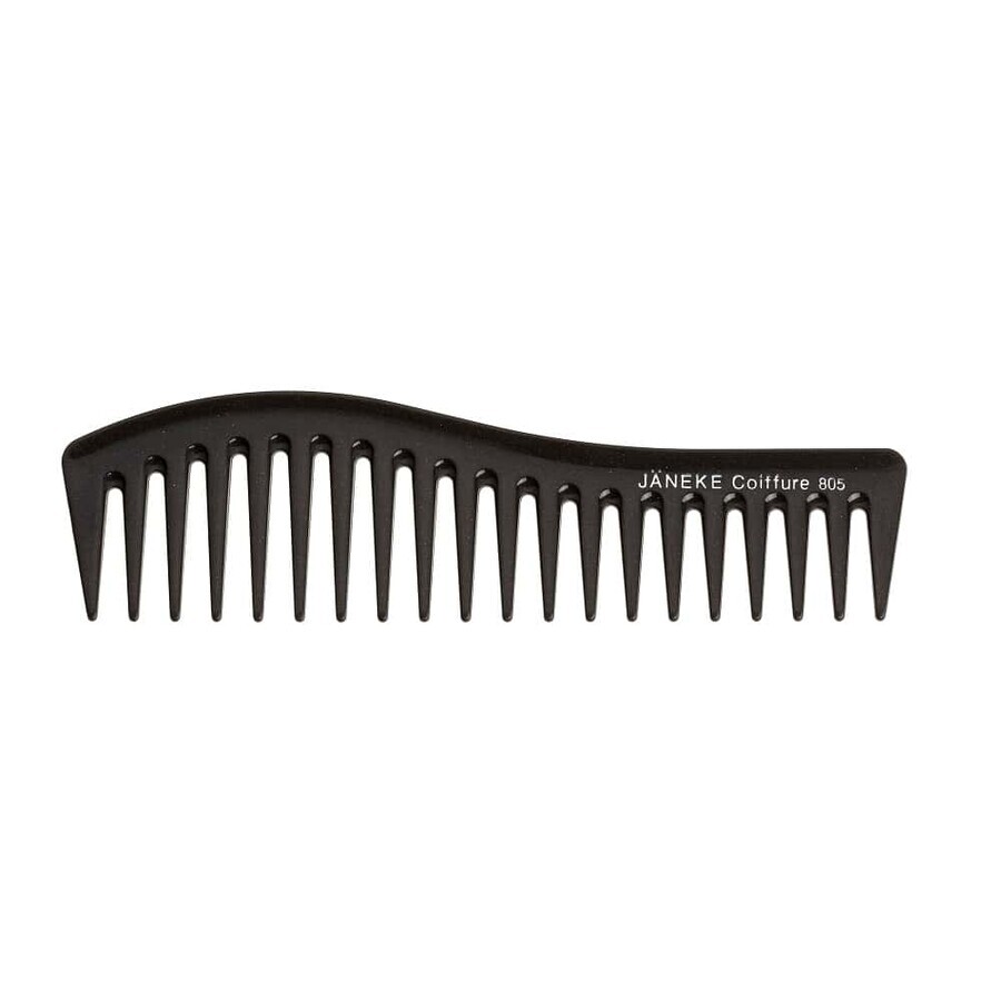 Janeke Wavy Comb Comb for all types of wax Black