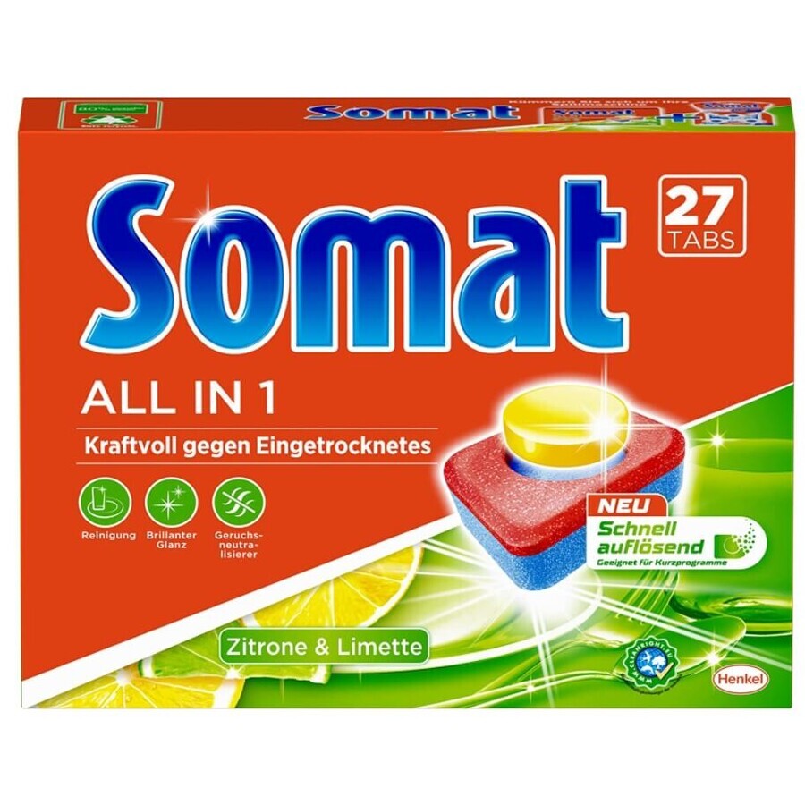 Somat compresse per lavastoviglie Tutto in 1, 27 pezzi