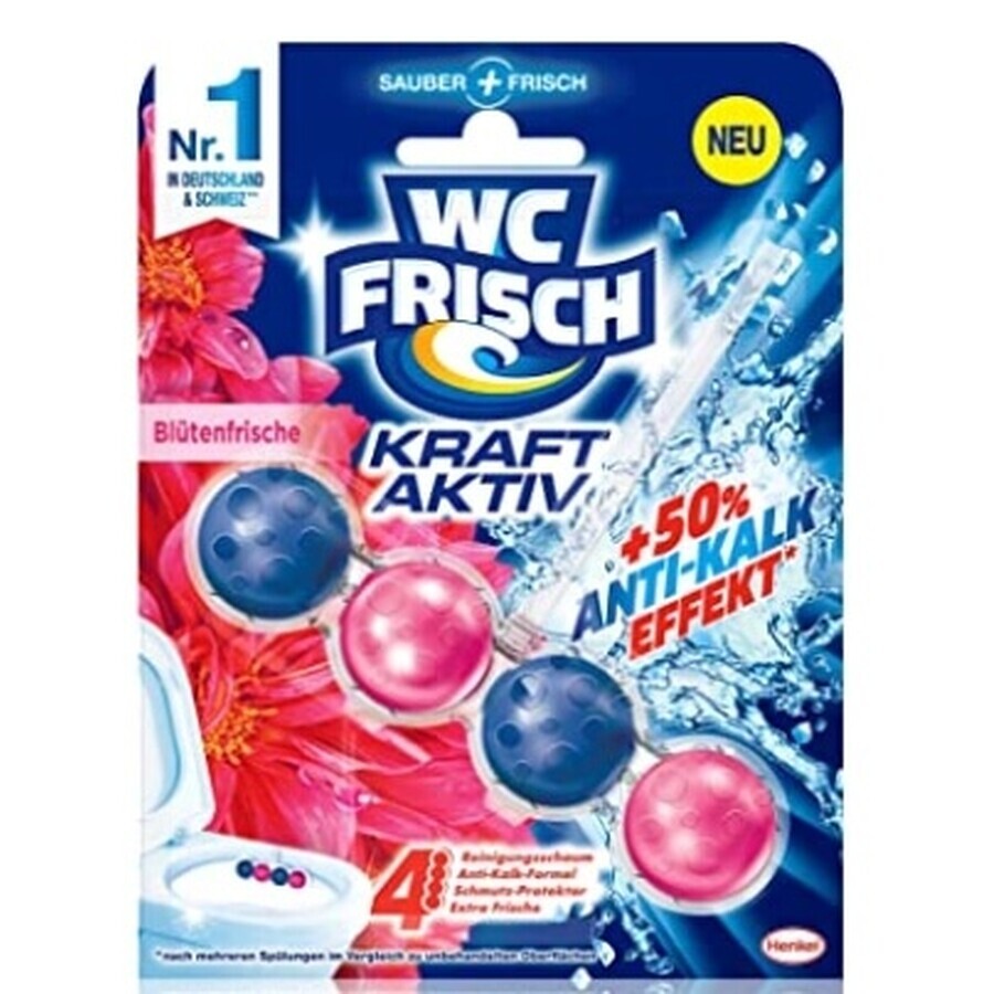 Frisch WC Colgante, flores blancas, 1 ud.