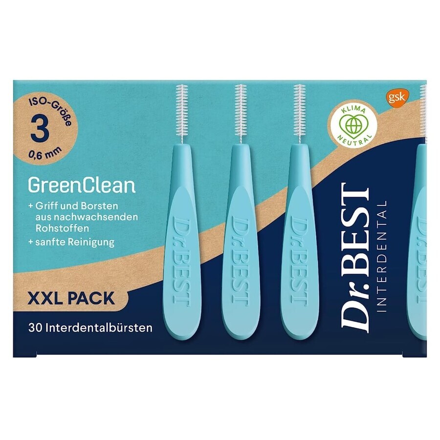 Boutique Brosses interdentaires Dr. Best GreenClean, taille 3, 0,6mm, bleu, XXL, 30 pièces Brosses interdentaires Dr. Best GreenClean, taille 3, 0,6mm, bleu, XXL, 30 pièces